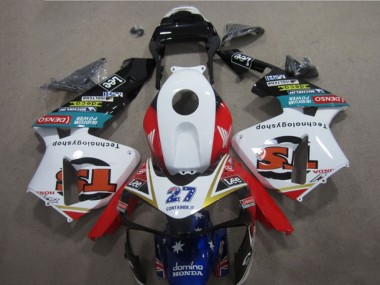 Achetez Carénages Moto Honda CBR600RR 2005-2006 - Blanc Rouge Bleu Noir Brillant Star Lee 27