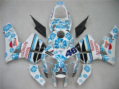 Achetez Carénages Moto Honda CBR600RR 2005-2006 - Blanc Bleu Rouge Nastro Azzurro 46