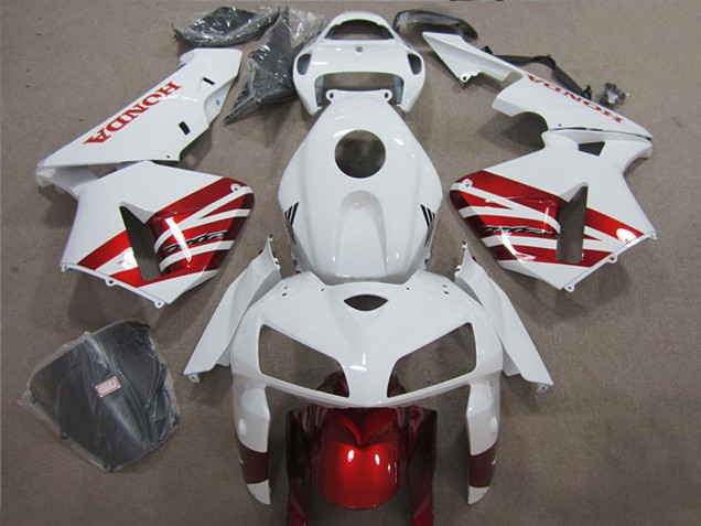 Carénage Moto Honda CBR600RR 2005-2006 - Blanc Rouge