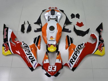 Achetez Carénages Moto Honda CBR1000RR 2017-2023 - Orange Blanc Rouge Noir Brillant Repsol Red Bull 93