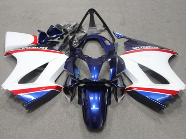 Carénage Moto Honda VFR 800 2002-2013 - Blanc Bleu Rouge