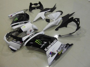 Achetez Carénages Moto Kawasaki ZX250R 2008-2012 - Blanc Noir Brillant Vert Elf Monstre