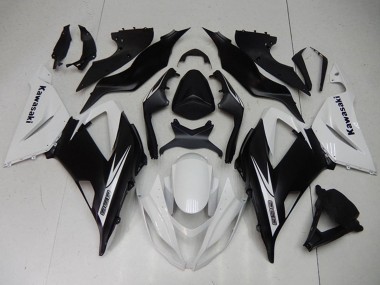 Achetez Kits Carénages Moto Kawasaki ZX6R 2013-2018 - Blanc Noir Mat