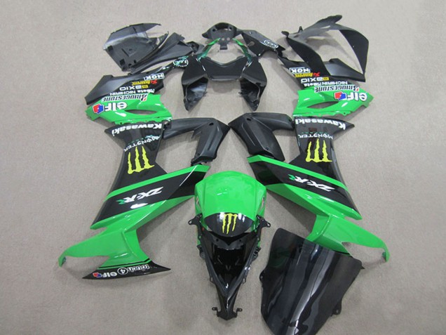 Carénages Moto Kawasaki ZX10R 2008-2010 - Vert Noir Jaune Monstre