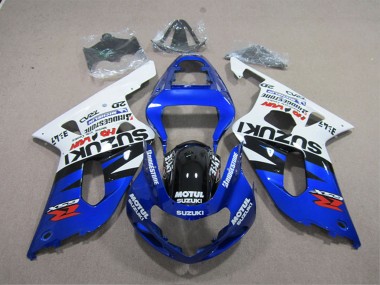 Achetez Carénages Moto Suzuki GSXR 600 2001-2003 - Blanc Bleu Noir Motul