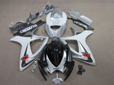 Achetez Carénages Moto Suzuki GSXR 600 2006-2007 - Blanc Argent Noir Brillant Rouge