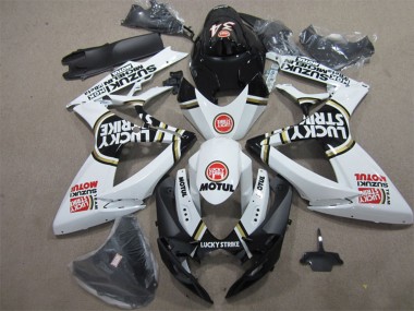Achetez Carénages Moto Suzuki GSXR 600 2006-2007 - Blanc Noir Rouge Lucky Strike Motul