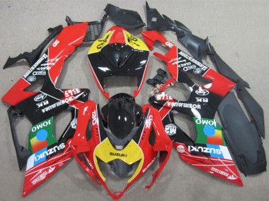 Achetez Carénages Moto Suzuki GSXR 600 2006-2007 - Rouge Jaune Vert Bleu Noir JOMO