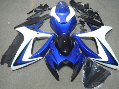 Achetez Carénages Moto Suzuki GSXR 600 2006-2007 - Blanc Bleu Noir Brillant