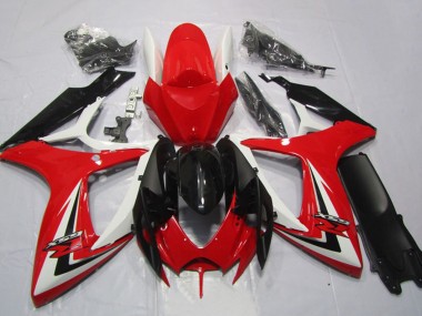 Achetez Carénages Moto Suzuki GSXR 600 2006-2007 - Blanc Rouge Noir Brillant Bande