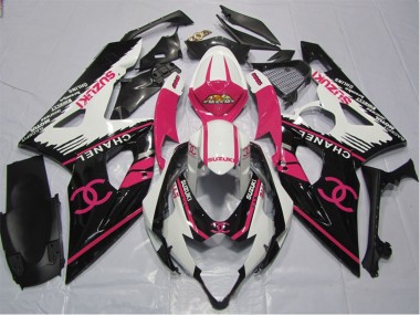 Achetez Carénages Moto Suzuki GSXR 600 2006-2007 - Blanc Rose Noir Chanel