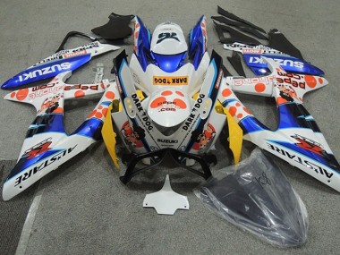 Achetez Carénages Moto Suzuki GSXR 600 2008-2010 - Blanc Bleu Orange Alstare Dark Dog