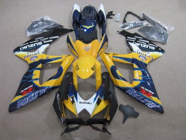 Achetez Carénages Moto Suzuki GSXR 600 2008-2010 - Blanc Jaune Bleu Alstare Corona Extra