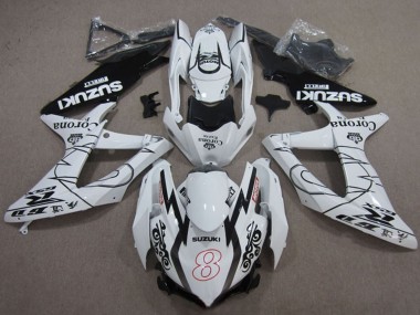 Achetez Carénages Moto Suzuki GSXR 600 2008-2010 - Blanc Noir Corona Extra Motul 8