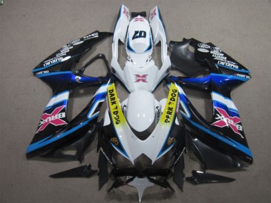 Achetez Carénages Moto Suzuki GSXR 600 2008-2010 - Blanc Bleu Noir Jaune Dark Dog Rose X