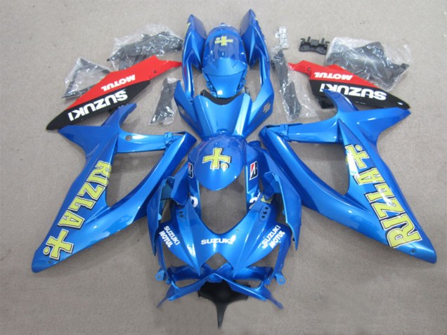 Carénages Moto Suzuki GSXR 600 2008-2010 - Bleu Jaune Rouge Noir Rizla Motul