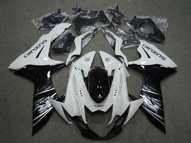 Achetez Carénages Moto Suzuki GSXR 600 2011-2024 - Blanc Noir Brillant