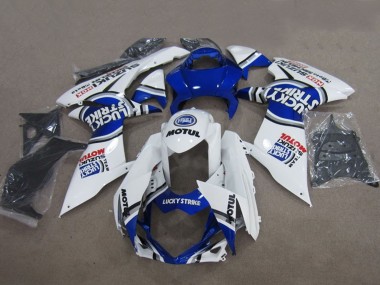 Achetez Carénages Moto Suzuki GSXR 600 2011-2024 - Bleu Blanc Lucky Strike Motul