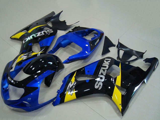 Carénages Moto Suzuki GSXR 750 2001-2003 - Bleu Jaune Noir Brillant