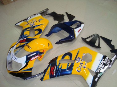 Achetez Carénages Moto Suzuki GSXR 750 2001-2003 - Jaune Blanc Bleu Alstare Corona Extra Motul