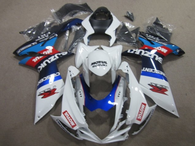 Carénages Moto Suzuki GSXR 750 2011-2024 - Blanc Bleu Motul