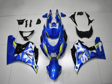 Achetez Carénage Moto Suzuki GSXR 1000 2017-2024 - Bleu Blanc Vert