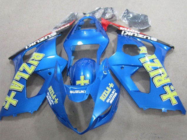 Carénages Moto Suzuki GSXR 1000 2003-2004 - Bleu Jaune Noir Rizla