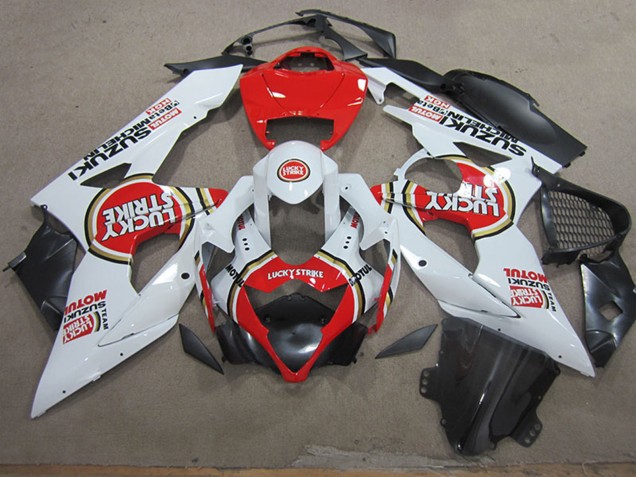 Carénages Moto Suzuki GSXR 1000 2005-2006 - Blanc Rouge Lucky Strike Motul