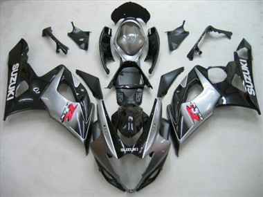 Achetez Kits Carénage Moto Suzuki GSXR 1000 2005-2006 - Noir Brillant Argent Rouge