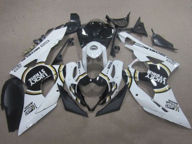 Achetez Carénages Moto Suzuki GSXR 1000 2005-2006 - Blanc Noir Lucky Strike Motul