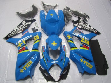 Achetez Kits Carénage Moto ABS Suzuki GSXR 1000 2007-2008 - Bleu Or Noir Rizla