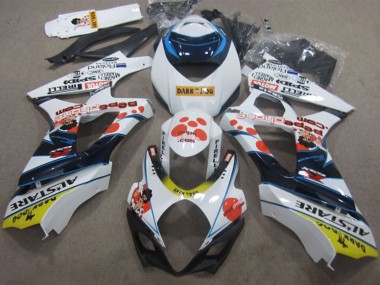 Achetez Carénages Moto Suzuki GSXR 1000 2007-2008 - Blanc Rouge Bleu Jaune Dark Dog