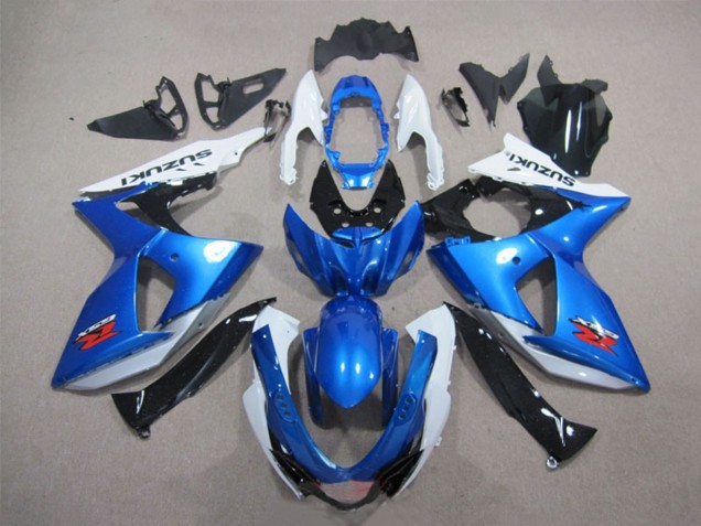 Kits Carénages Moto Suzuki GSXR 1000 2009-2016 - Blanc Bleu Noir
