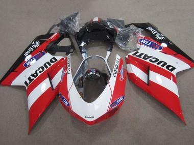 Achetez Carénages Moto Ducati 1098 2007-2014 - Rouge Blanc Noir Generali Tim