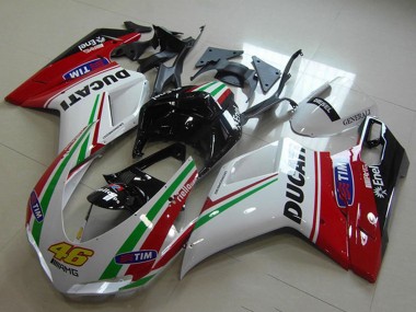 Achetez Carénages Moto Ducati 1098 2007-2014 - Rouge Blanc Noir Vert Tim 46
