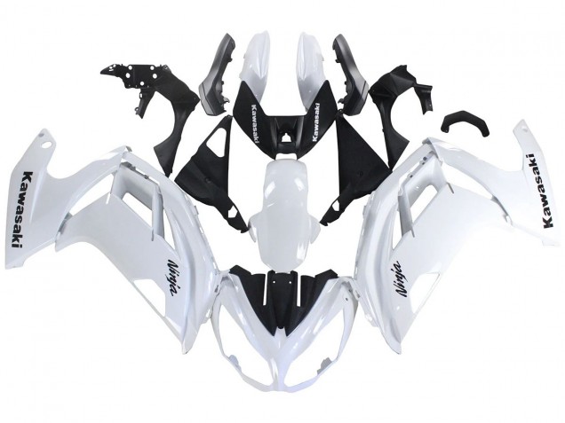 Carénages Moto Kawasaki EX650 2012-2016 - Blanc Noir