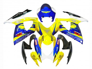 Achetez Carénages Moto Suzuki GSXR 600/750 2006-2007 - Blanc Bleu Jaune Corona Alstare