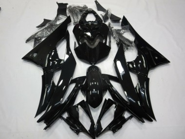 N°2 Noir Brillant 2008-2016 Yamaha R6 Carénage Moto
