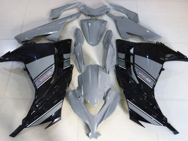 Nardo Gris & Noir 2013-2018 Kawasaki Ninja 300 Carénage Moto