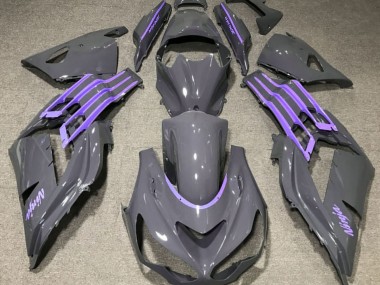 Nardo Gris & Violet 2012-2021 Kawasaki ZX14R Carénage Moto