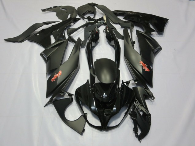 Noir 2009-2012 Kawasaki ZX6R Carénage Moto