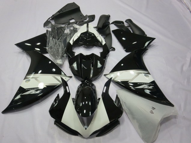 Noir Argent Blanc 2012-2014 Yamaha R1 Carénage Moto Noir Argent Blanc 2012-2014 Yamaha R1 Carénage Moto