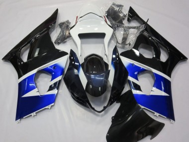 Noir Bleu & Blanc 2003-2004 Suzuki GSXR 1000 Carénage Moto