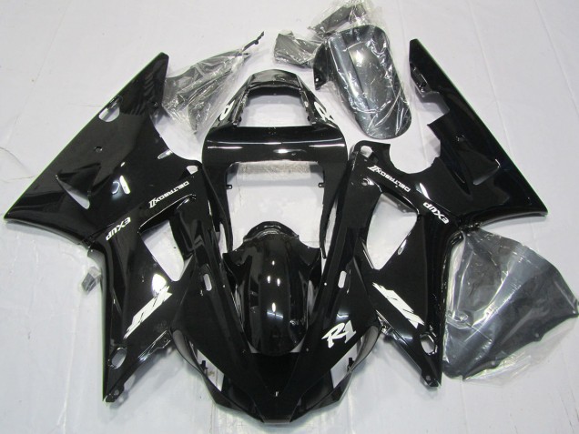 Noir Brillant 2000-2001 Yamaha R1 Carénage Moto Noir Brillant 2000-2001 Yamaha R1 Carénage Moto