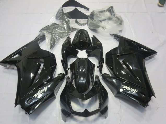 Noir Brillant 2008-2012 Kawasaki Ninja 250 Carénage Moto Noir Brillant 2008-2012 Kawasaki Ninja 250 Carénage Moto