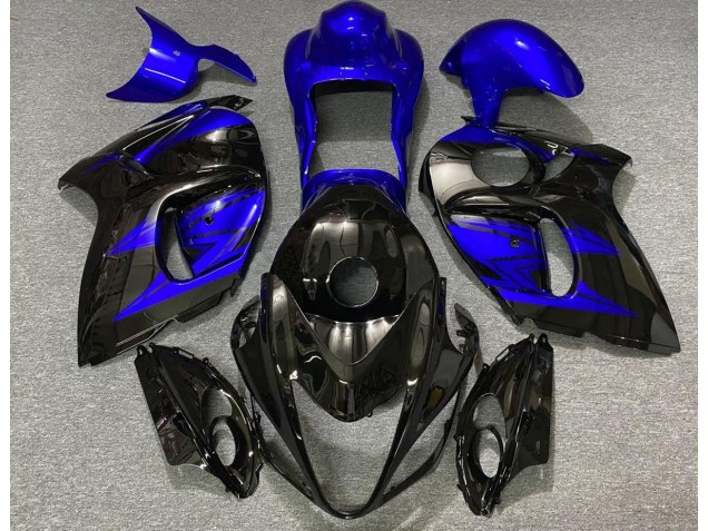 Noir Brillant & Bleu Profond 2008-2020 Suzuki GSXR 1300 Carénage Moto