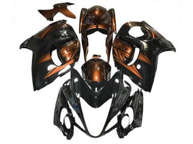 Noir Brillant & Orange Foncé 2008-2020 Suzuki GSXR 1300 Carénage Moto