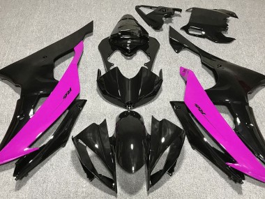 Noir Brillant & Rose 2008-2016 Yamaha R6 Carénage Moto