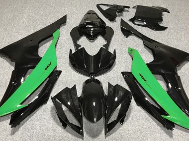Noir Brillant & Vert 2008-2016 Yamaha R6 Carénage Moto