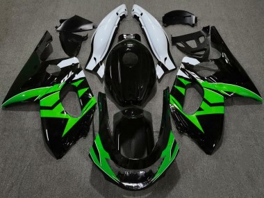 Noir Brillant Vert & Blanc 1998-2007 Yamaha YZF600 Carénage Moto